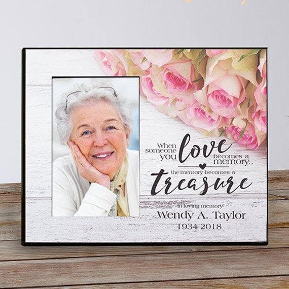 Memory Becomes a Treasure Personalized Memorial Picture Frame