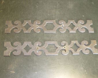 Pair of Large Vintage Brass Backplates