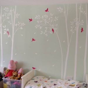 Abstract Flowers with Butterflies-Vinyl Wall Decalwall
