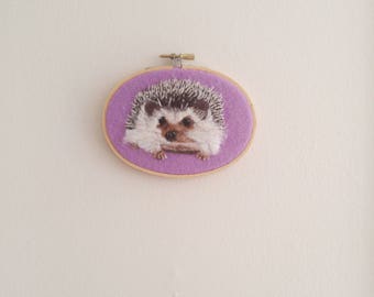 felt hedgehog wool painting home decor
