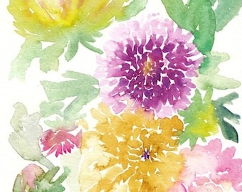 Original Watercolor Paintings and Giclee Art by GrowCreativeShop