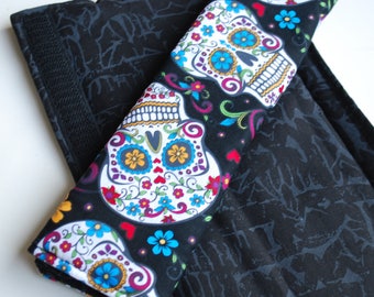 Sugar Skull Skeleton Girly Paisley Pattern Print Universal Fit Car Seat Cover