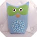 cUsToM oRdEr for JEN Cute Blue Plush Owl Bird Stuffed Animal Softie Plushie Ooak Woodland Animal