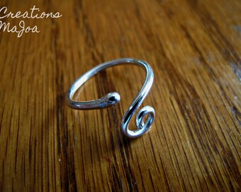 Jonc de phalage ajustable en argent 925