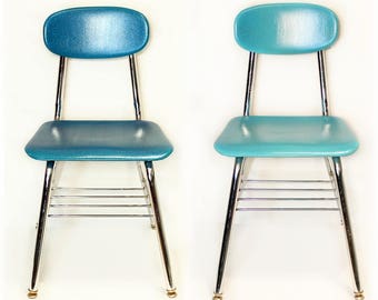 Blue School Chair school student chair | etsy Blue School Chair school student chair | etsy