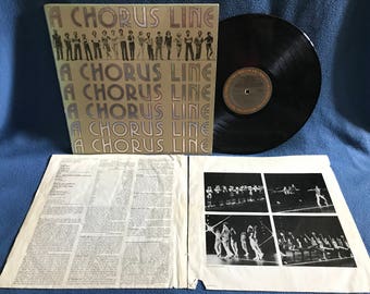 Vintage, "A Chorus Line" Original Cast Soundtrack Vinyl LP Record Album, Original First Press, Michael Bennett, Marvin Hamlisch, Joseph Papp