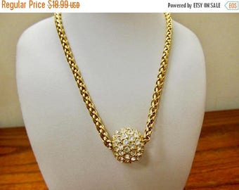 ON SALE JOAN Rivers Chunky Rhinestone Ball Necklace Item K # 1369