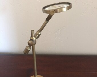 Brass Desk Top Magnifying Glass