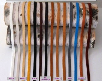 Deerskin Leather Lace 1/4" (6 mm) x 40" Long Premium Grade.Jewelry, Bags,Deerskin Lace, Deerskin, Deer, Leather, Deerskin, Crafts, Supplies