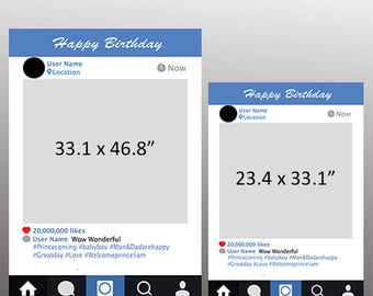 Instagram Photo booth Props, Instaframe, Digital download, Custom Design, Wedding Props