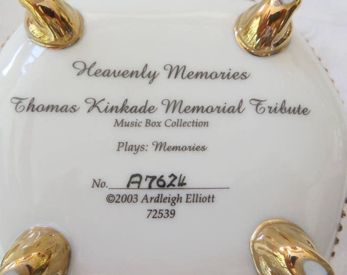Vintage Thomas Kinkade Music Box, Memories, Sympathy Gift, Musical Jewelry Box, Vanity Box