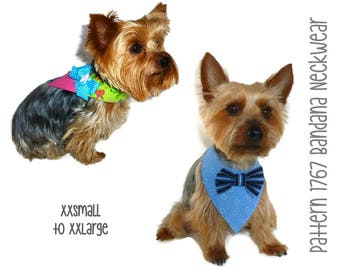Dog Bandana Pattern 1767 * XXSmall to XXLarge * Dog Clothes Pattern * Dog Wedding Bandana * Pet Apparel * Dog Attire * Designer Dog Clothes