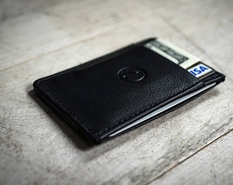 Leather Card Holder Slim Wallet Small Thin Minimalistic Front Pocket Mens Wallet Personalized Gifts (if needed)