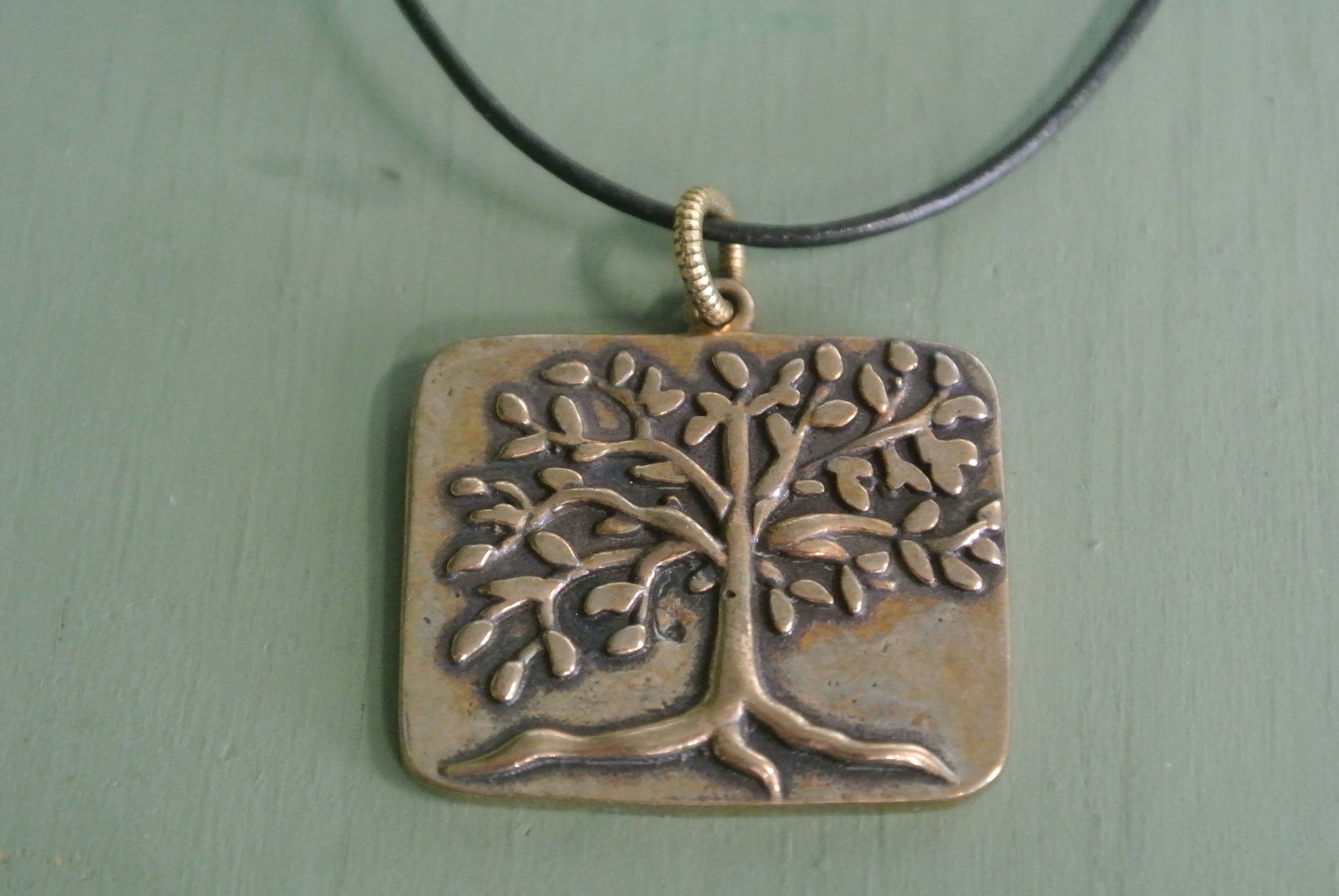 Tree Life Quote Necklace Leather Uni Gift Quote "I am