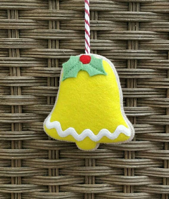 Felt Christmas bell ornament