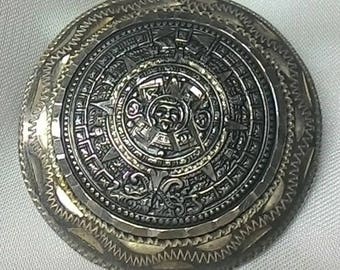 Aztec Sterling Slider Brooch