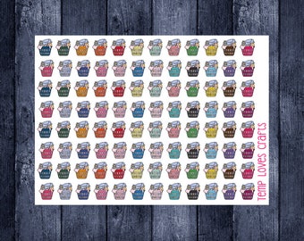 Doodle Laundry Basket cup stickers for erin condren life planner, filofax, daytimer, plum planner, kikki k or any planner