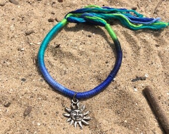 Multi Colored Sun Charm Bracelet