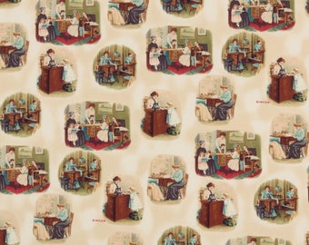Singer Sepia Vintage Sewing Toile Robert Kaufman #5503 By the Yard