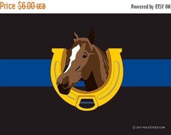 15% OFF SALE Thin Blue Line Mounted Unit Decal SKU: D1039-0001