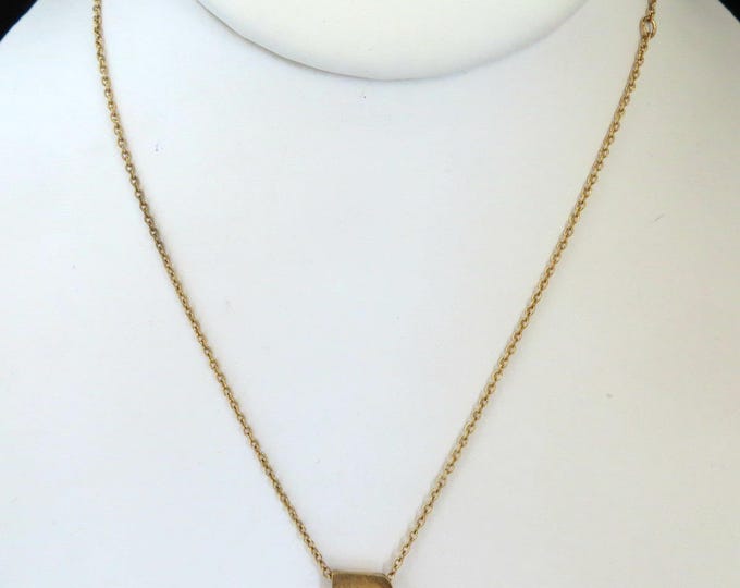 Avon Letter P Necklace, Vintage 1970s Initial Pendant Necklace