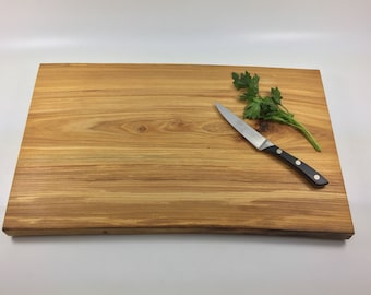 wood cutting board elm live edge/ wood serving tray / cheese board with natural live edge Ready to Ship