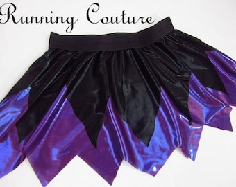NEW Ursula inspired black and purple metallic sparkle Running Women's Circle skirt Ariel/ Mermaid
