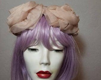 FREE SHIPPING 1950 Vintage Rose Mini Hat