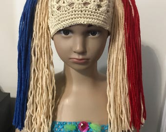 Harley Quinn inspired wig hat