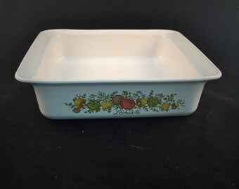 Vintage Corning Ware Spice of Life Square Baking Dish Pan