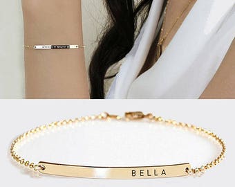 Personalized bracelet for mom, Kids name bracelet, Custom Name bracelet engraved, Mommy bracelet, Wife, Mother Grandma Christmas gift