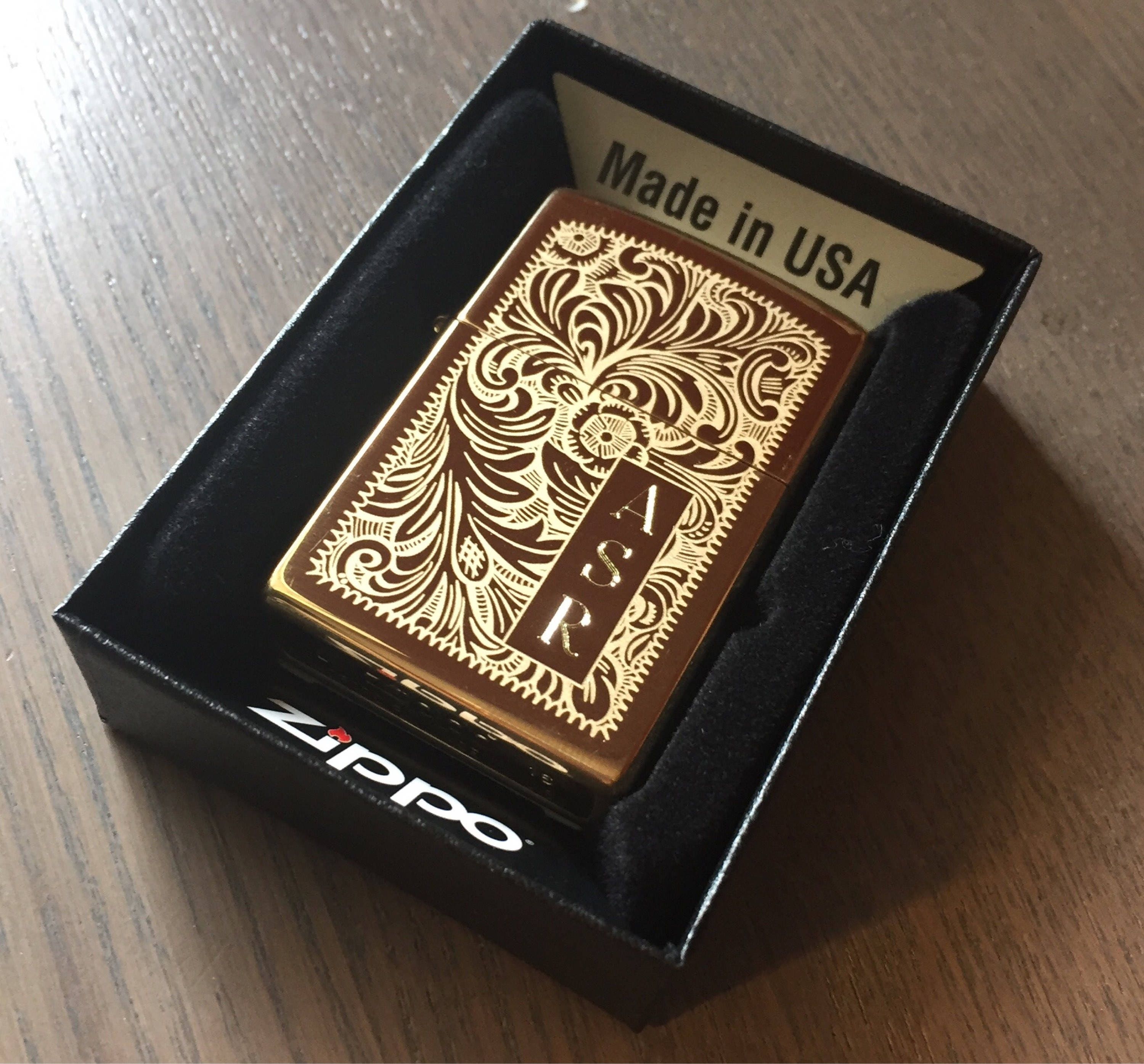 Personalized Zippo Lighter High Polish Brass