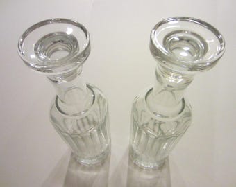 Luigi Bormioli Pair of Art Glass Decanters Made in Italy