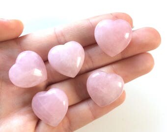 Rose Quartz tiny Heart Healing Valentine Gift 20mm
