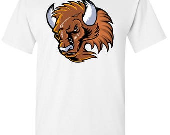 Buffalo Cartoon Men's White T shirt