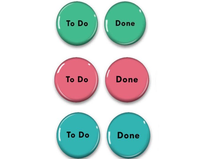 To Do and Done Refrigerator Magnets - DIY Chore Chart - Family Organization - Command Center - Family Chores -.Note Board - Task List