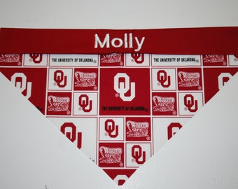 OU Personalized Dog Bandana