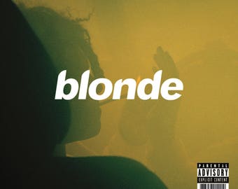 Frank Ocean Poster - Blonde Album Music Cover - American Rapper - American Singer - Hip Hop Artist Print - Size 12x12" 18x18" 24x24" 32x32"