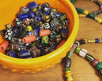 Vintage African Trade Beads - 15 assorted pieces