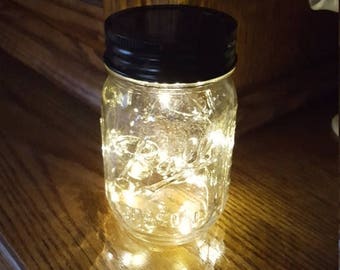 July Sales Event Mason Jar Solar Fairy Light - 10 LED Soft White Angel Lights - Firefly Lights - solar mason jar, fairy lights, mason jar so
