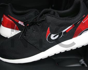 Georgia Bulldogs Nike Roshe One Black Custom Men Women & Kids