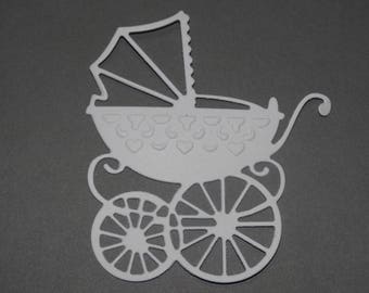 Crochet Baby Carriage/ Buggy/Stroller/Pram Applique Novelty