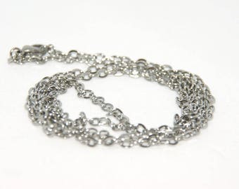 Stainless steel chain silver 80cm