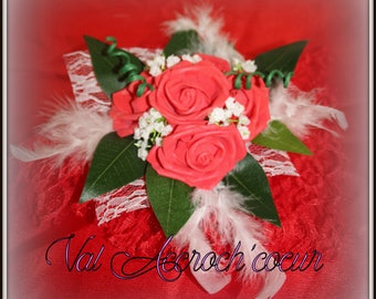 centerpiece romance red and white