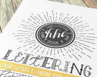 Linear Letters + Finding Your Own Style, Downloadable, Beginners Learn Hand-Lettering, Printable Practice Pages, Lettering Guide
