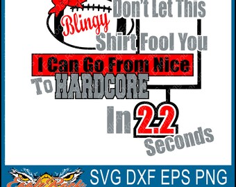 Hardcore Football Mom| SVG| DXF| EPS| Png| Cut File| Football| Mom| Sister| Grandma| Vector| Silhouette| Cricut| Instant Download