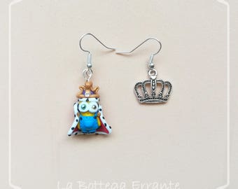 Minions Earrings Polymer Clay Fimo Minion King Bob Crown Crown Despicable Me despicable me Nickel Handmade nickel free earrings