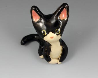 Tuxedo Cat Figurine