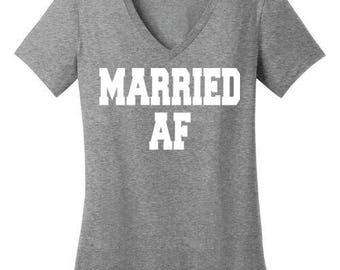 Married AF Shirt Unisex Ladies Shirt V-Neck Shirt Unisex Tank Instagram
