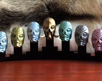 Skyrim 9 Dragon Priest Masks Display 3D Printed